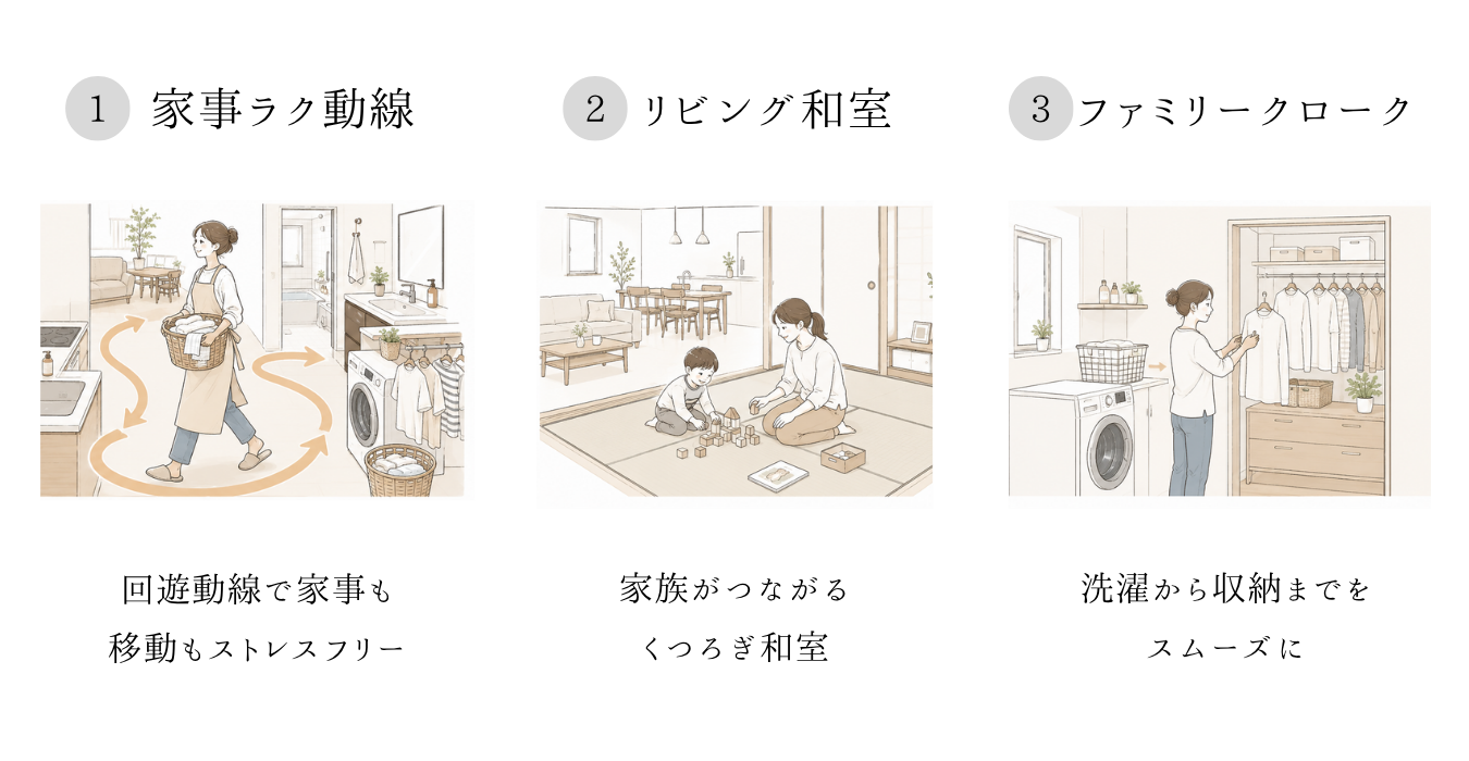 Q-etの暮らしやすい間取り提案