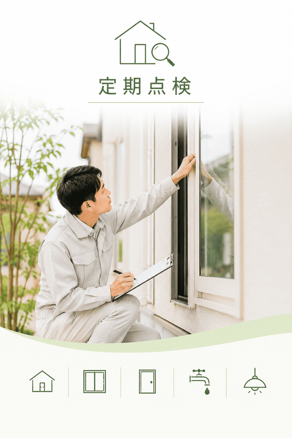 住まいの定期点検を行う丸和ホーム